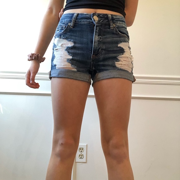 Distressed Jean Shorts - Picture 2 of 2